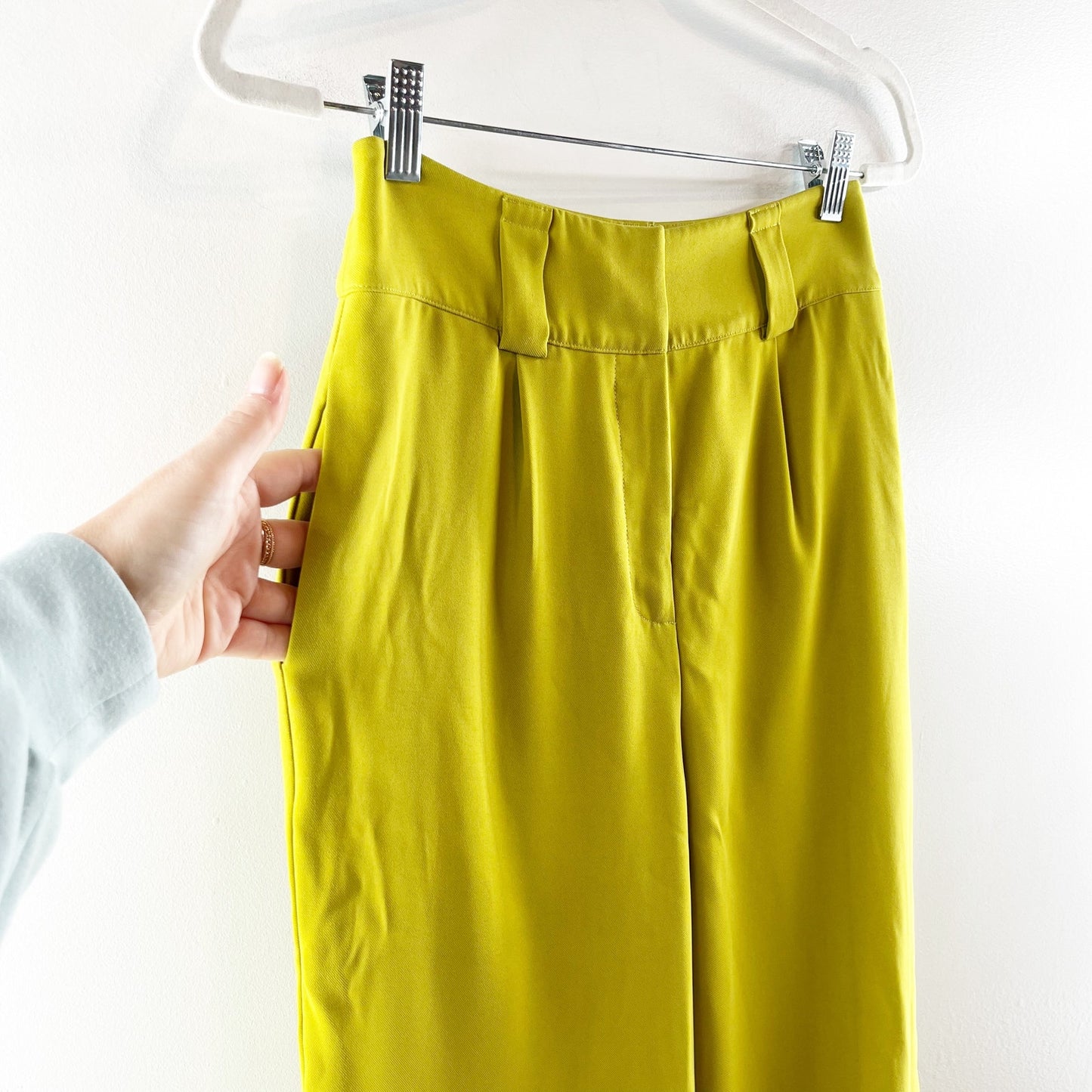 Lovers + Friends Topaz Wide Leg Trouser Pants Lime Green XS