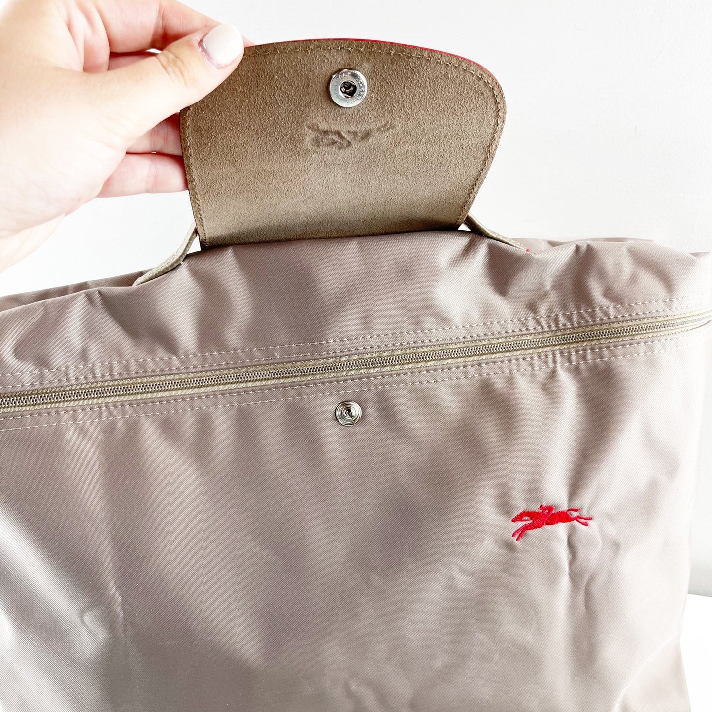 Longchamp Le Pliage Club Document Foldable Tote Bag Brown Tan