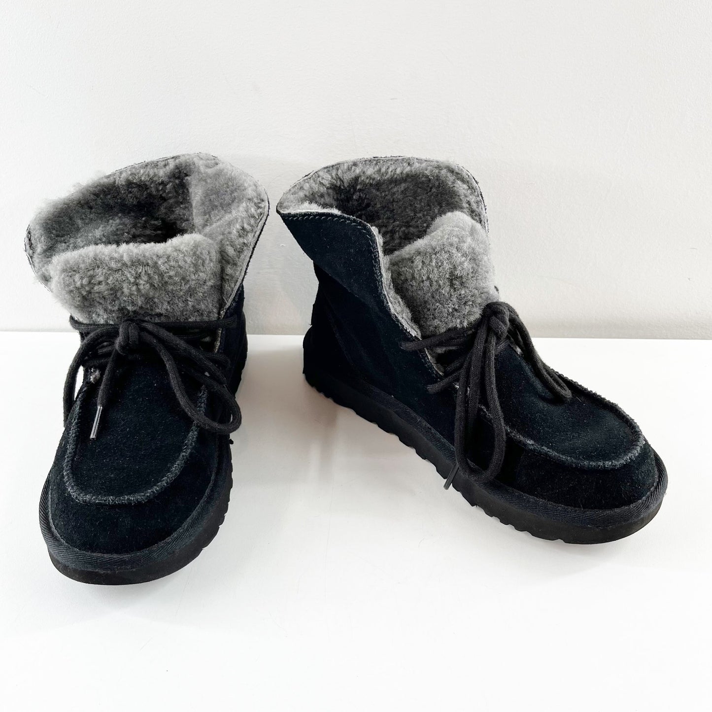 Ugg Diara Foldover Sherpa Ankle Boots Booties Black 7