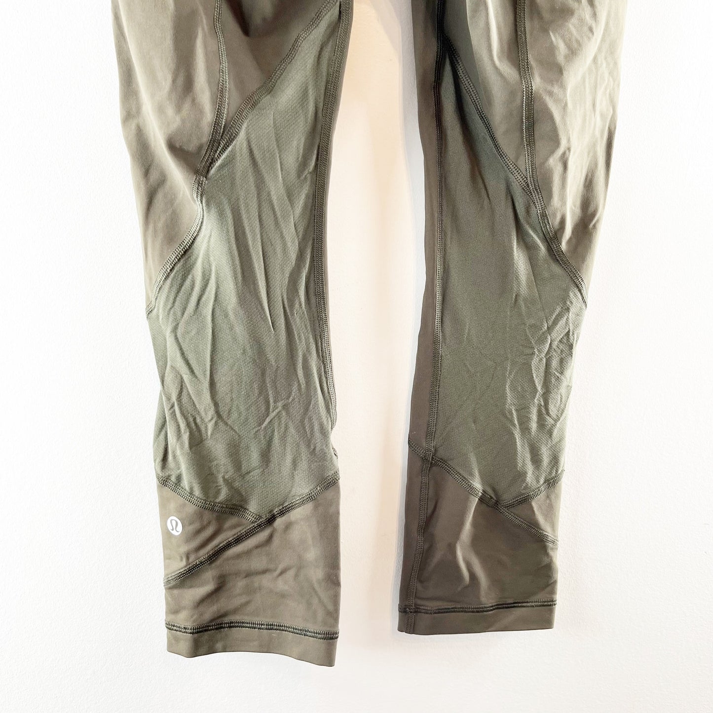 Lululemon Pace Rival Crop Leggings 22" Dark Olive Green 4