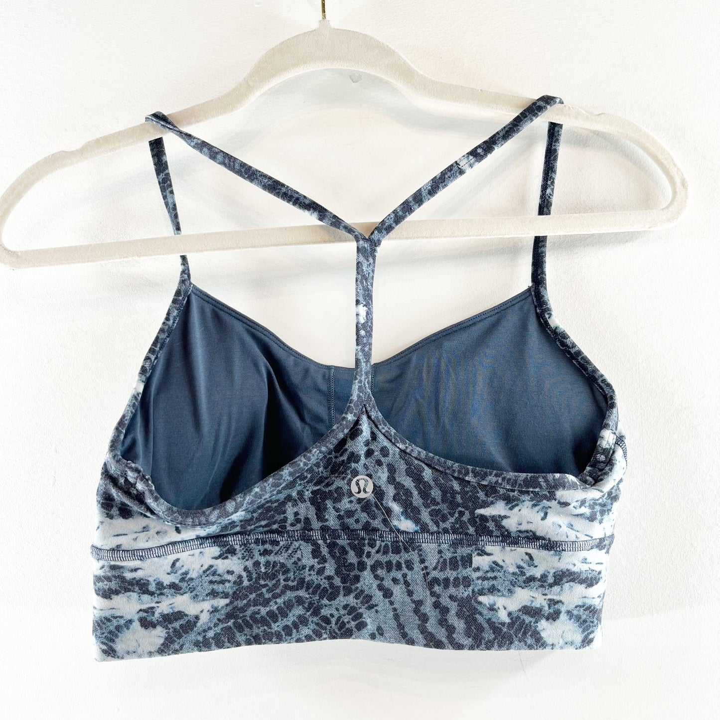 Lululemon Flow Y Bra Long Line Nulu Light Support Indigo Lace Starlight Multi 8