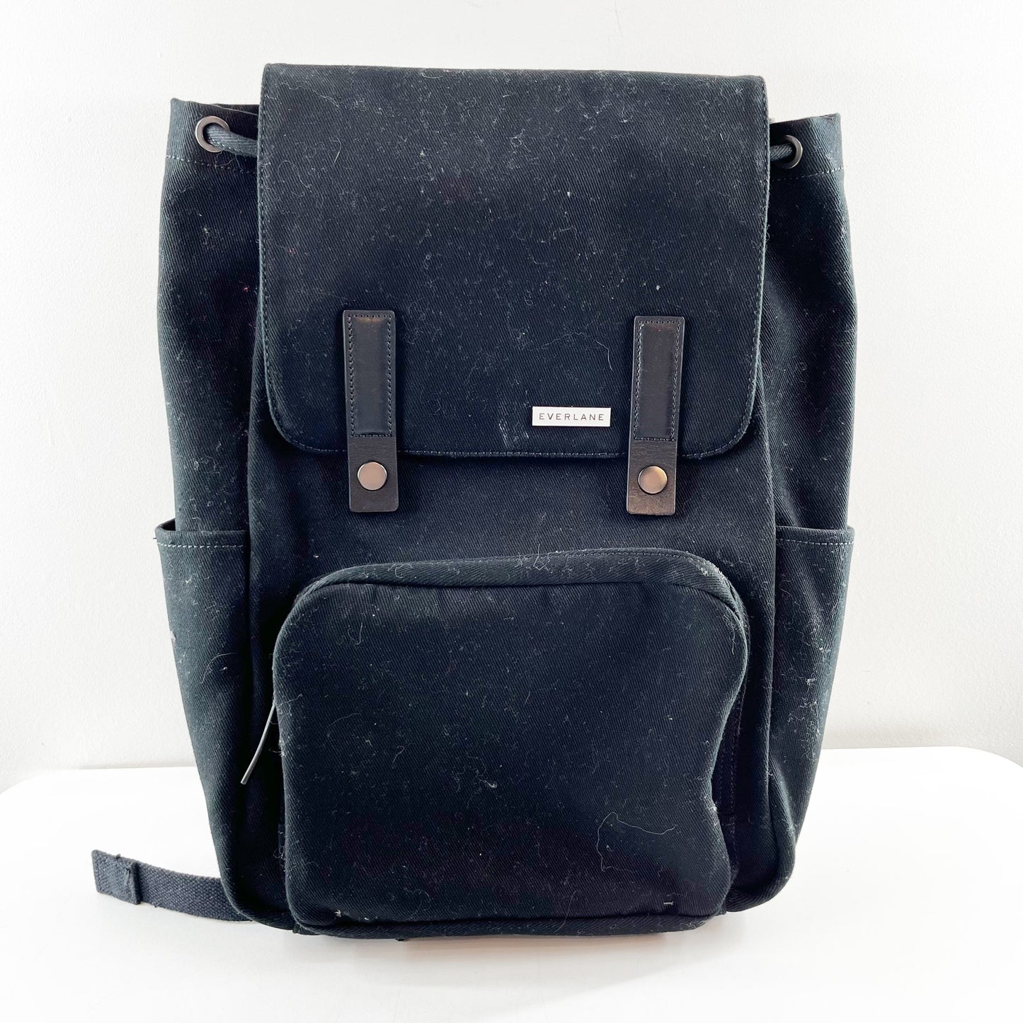 Everlane The Modern Snap Unisex Black Canvas Backpack
