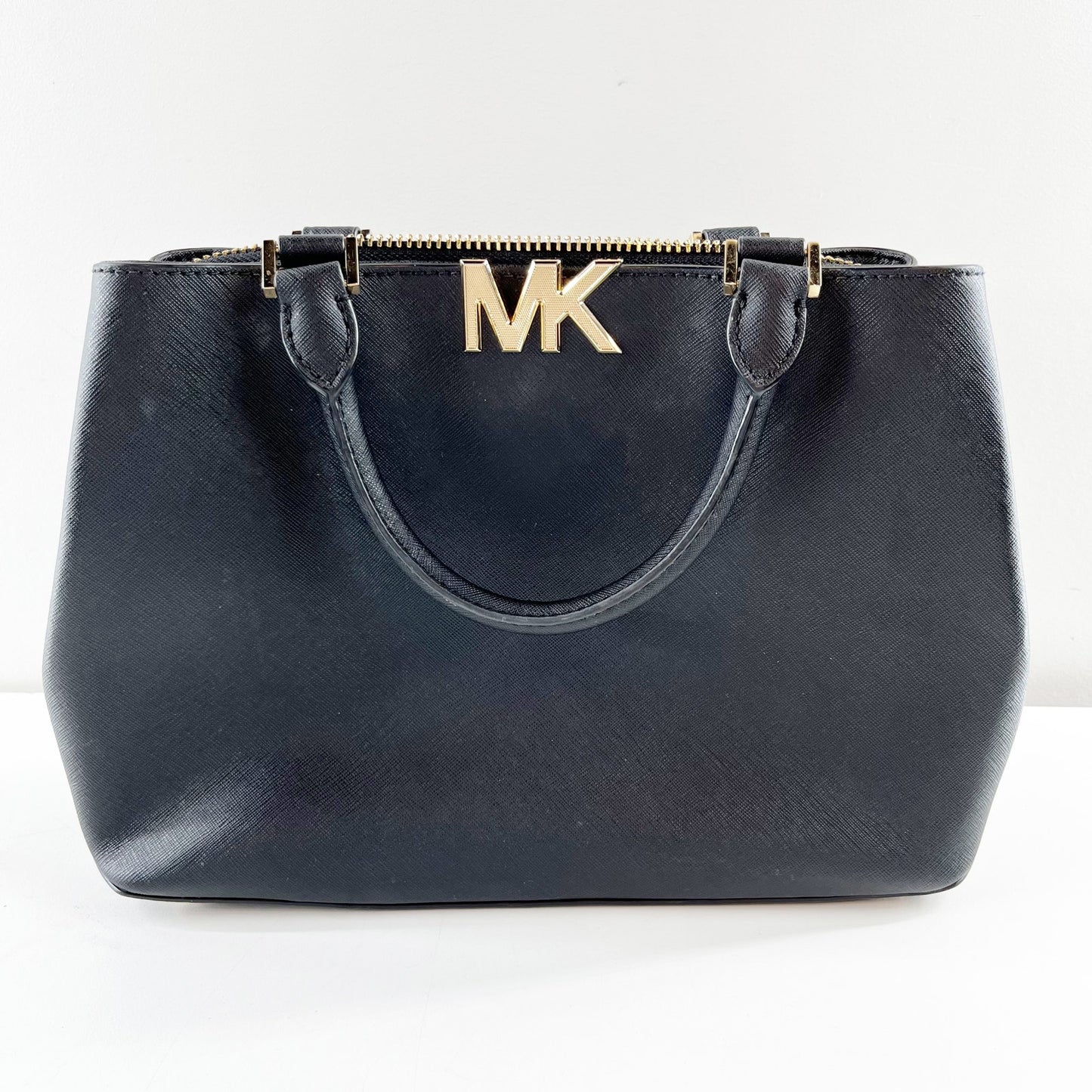Michael Kors Florence Leather Satchel Purse Black