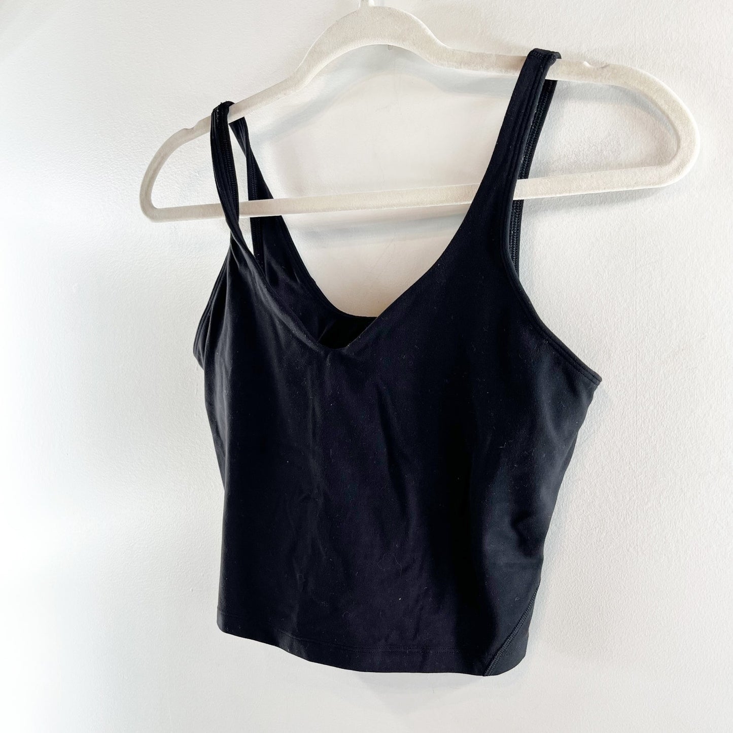 Lululemon Athletica Align Sleeveless V-Neck Cropped Training Tank Top Black 8