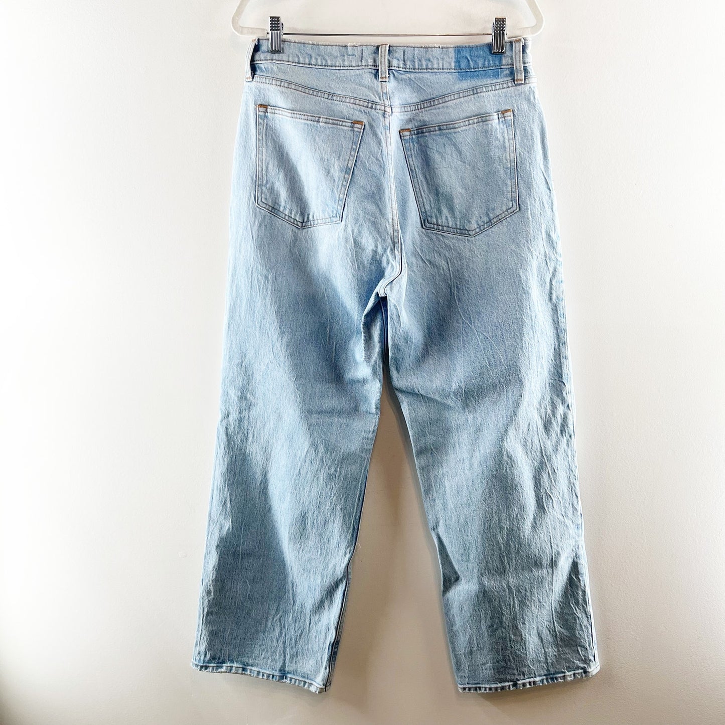 Abercrombie 90s Relaxed Jeans High Rise Distressed Blue 12 Short Petite