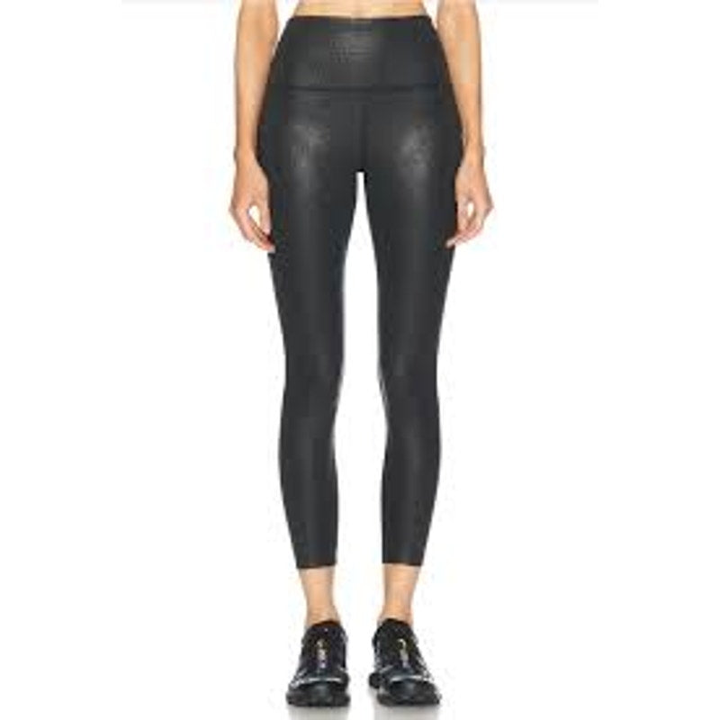 Beyond Yoga High Waisted Midi Leggings Foil Black Medium