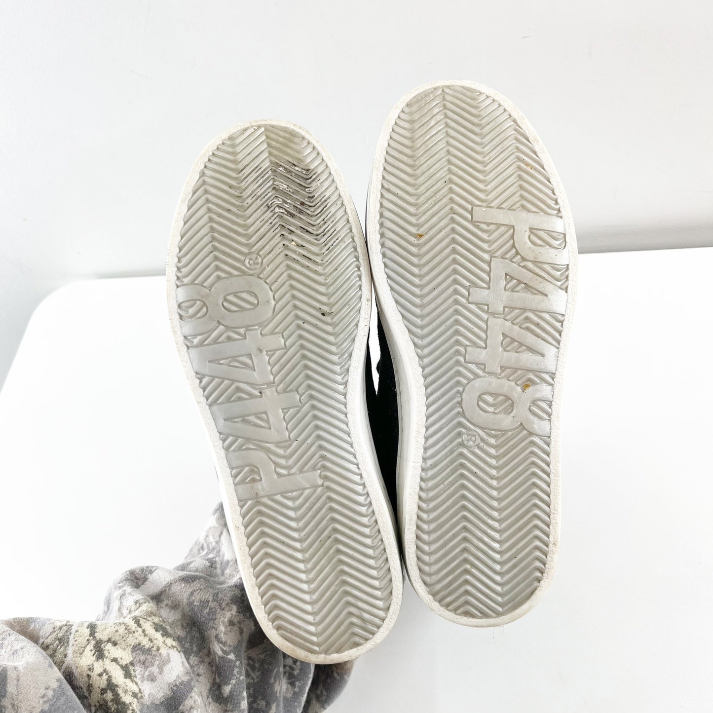 P448 John Sparkle Glitter Skateboard Shoes Sneakers Black 37 / 7