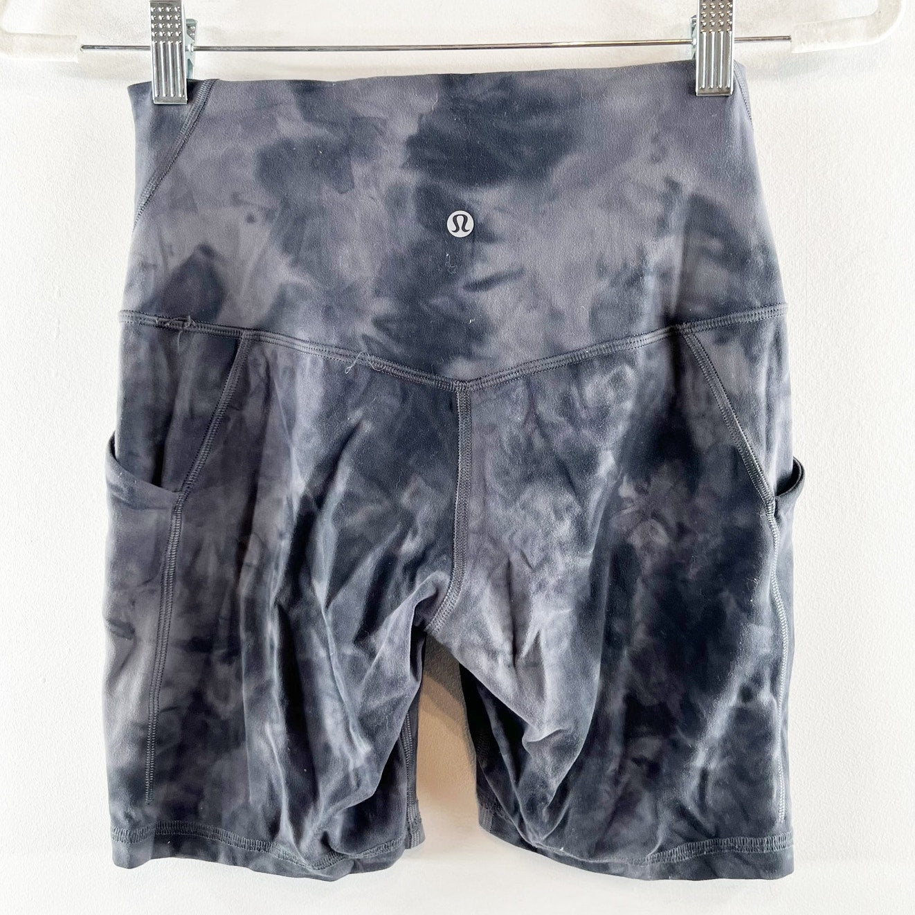 Lululemon Align High Rise Bike Short 8" Diamond Dye Pitch Grey Graphite Gray 6