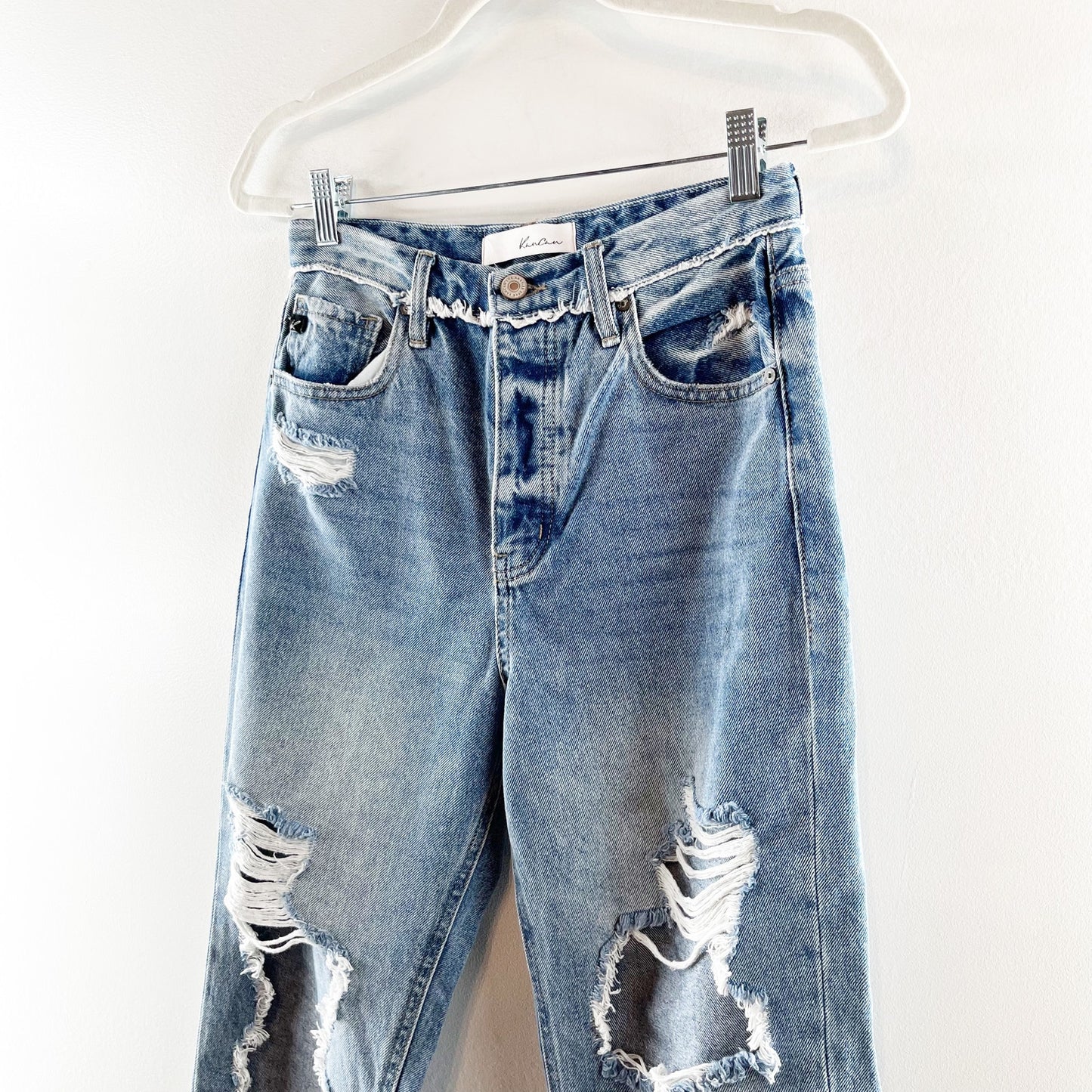 Kancan Sylvie Ultra High Rise 90's Boyfriend Jeans Blue 5 / 26