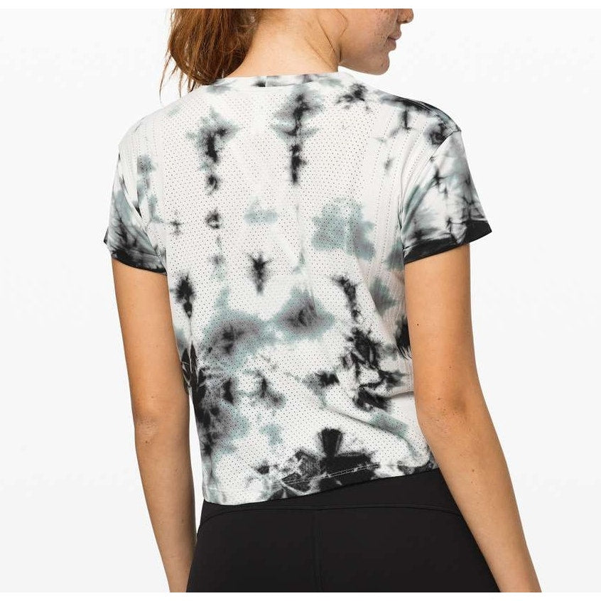 Lululemon Train to Be Short Sleeve Tie Dye T-Shirt Shibori Deep Coal Medium