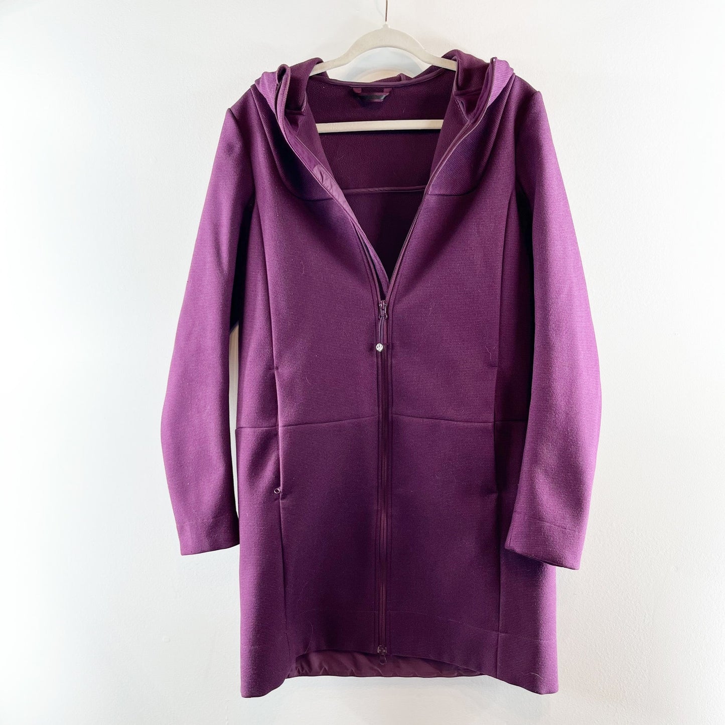 Lululemon City Softshell Parka Coat Jacket Tweed Plum Purple Medium