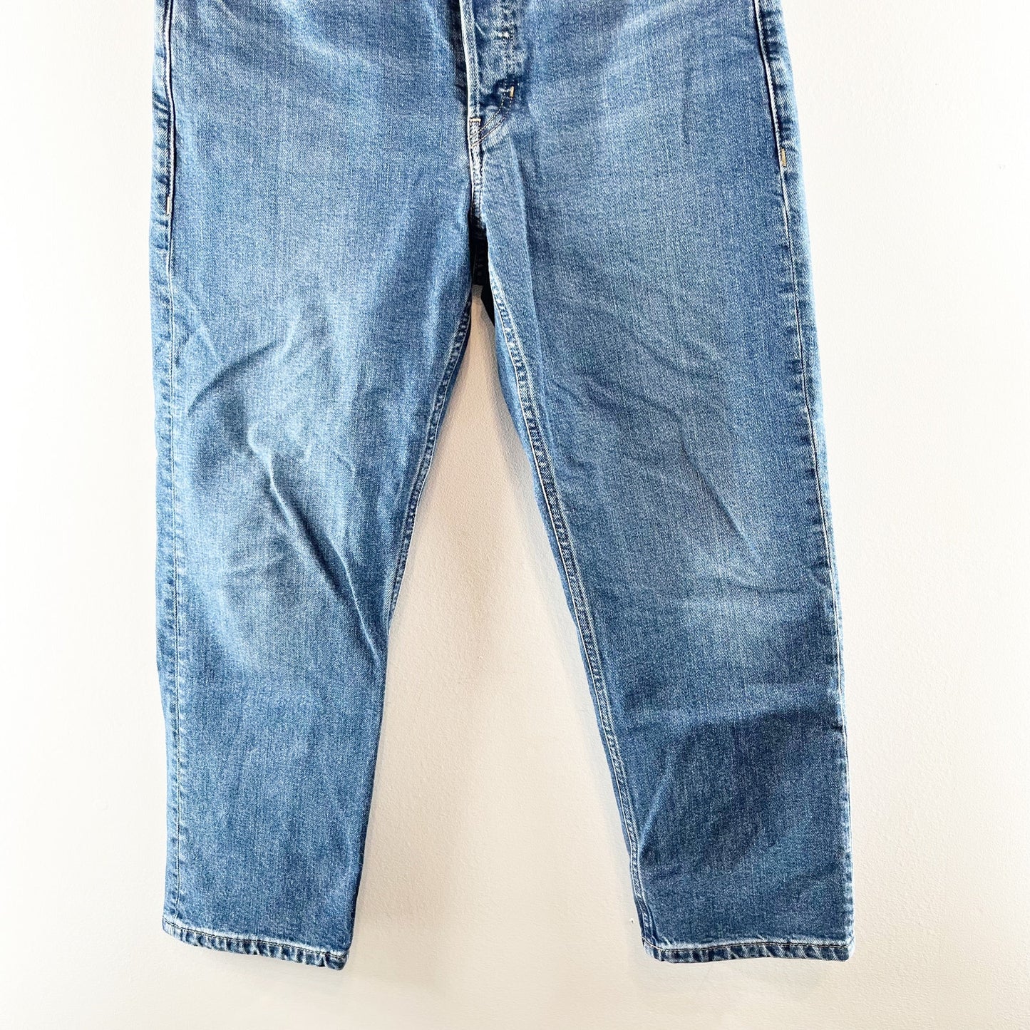 Banana Republic High Rise Button Fly Straight Leg Jeans Blue 30 Petite