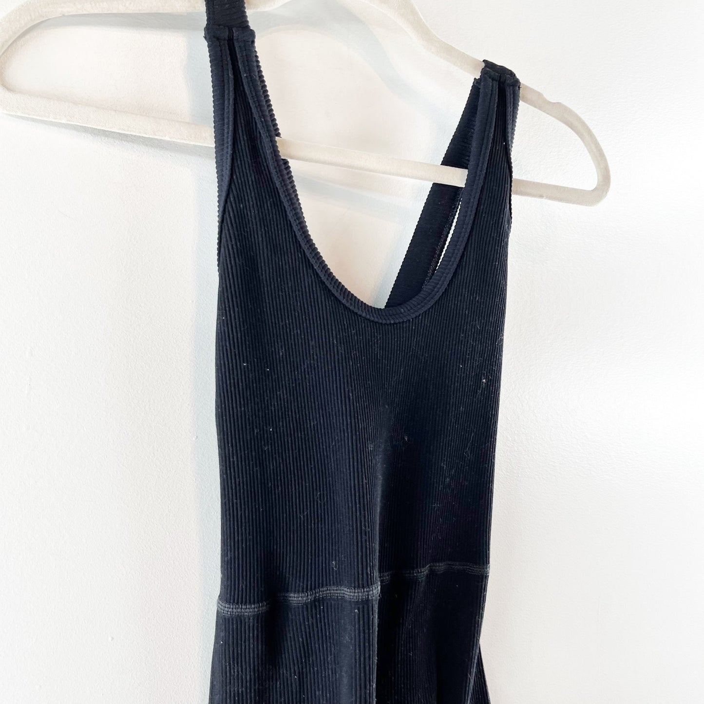Free People Movement Free Throw Ribbed Onsie Jumpsuit Black Small