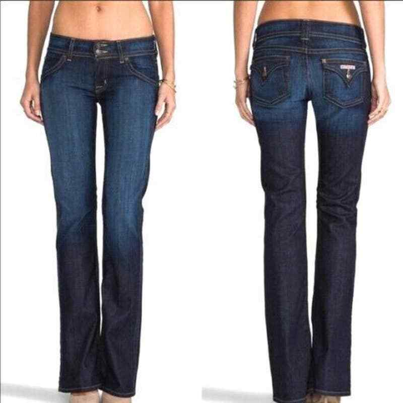 Hudson Double Button Front Denim Mid Rise Bootcut Jeans Blue 30 / 10