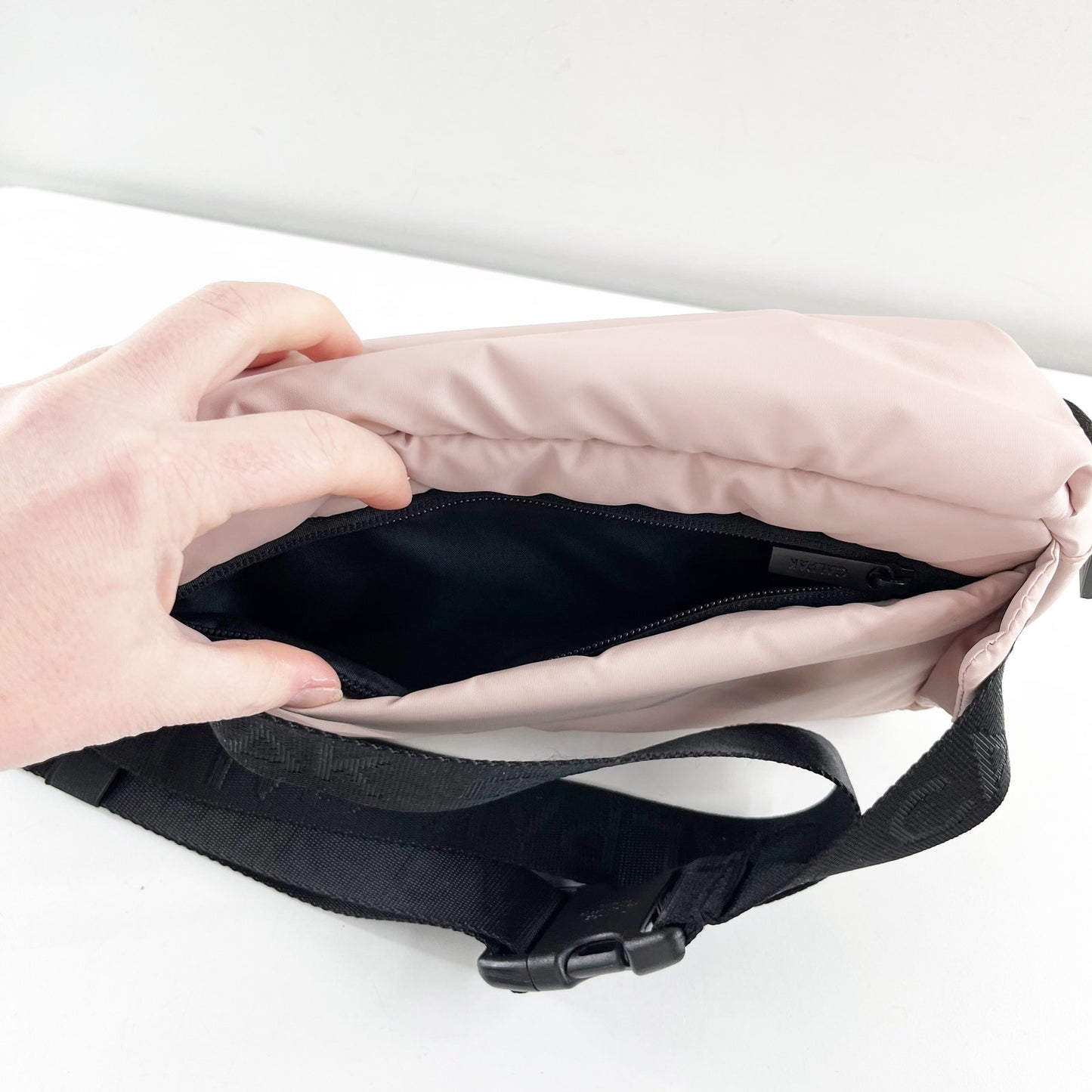 Calpak Luka Mini Belt Bum Fanny Pack Bag in Rose Quartz Pink