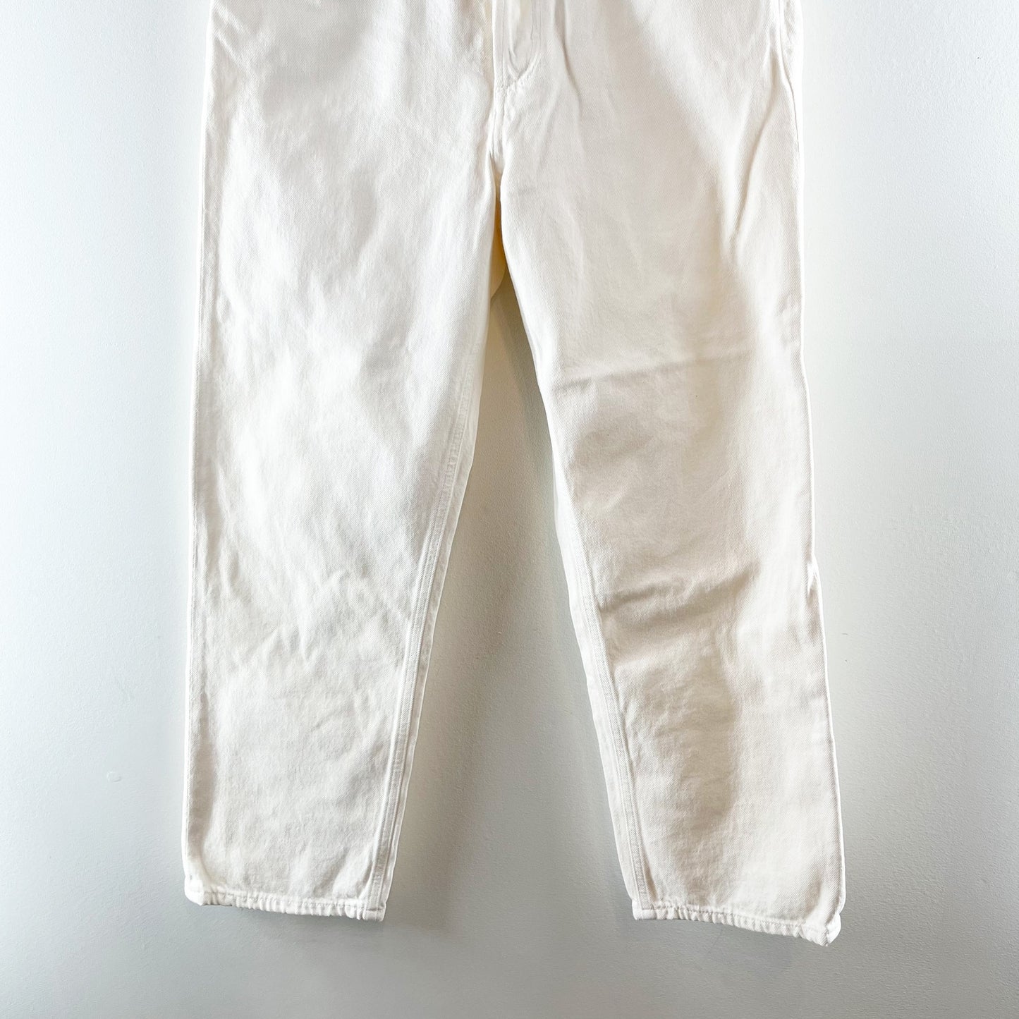 Agolde High Rise 90's Crop Straight Leg Button Fly Jeans White 26 / 2