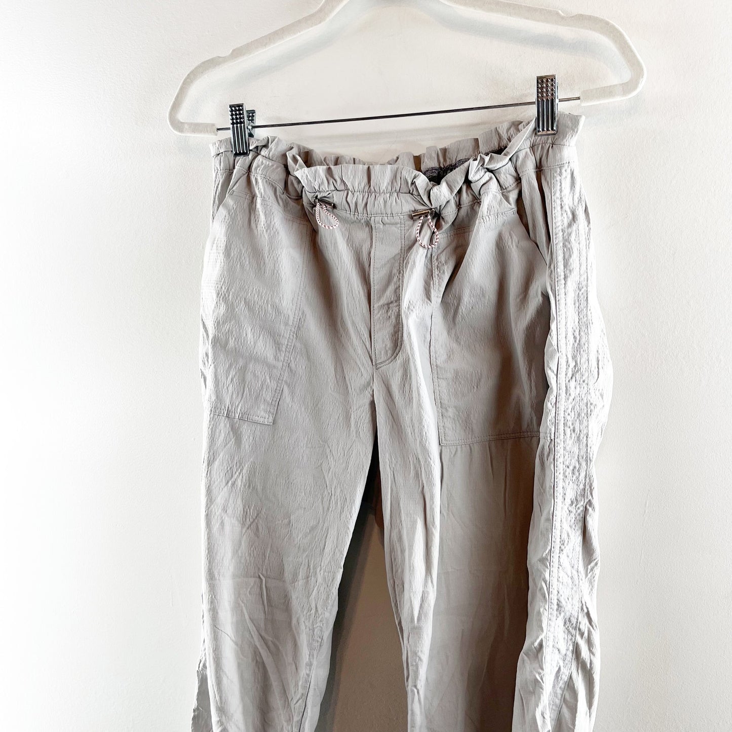 Athleta Pull On Trekkie Paper Bag Ankle Pants Galactic Grey 12