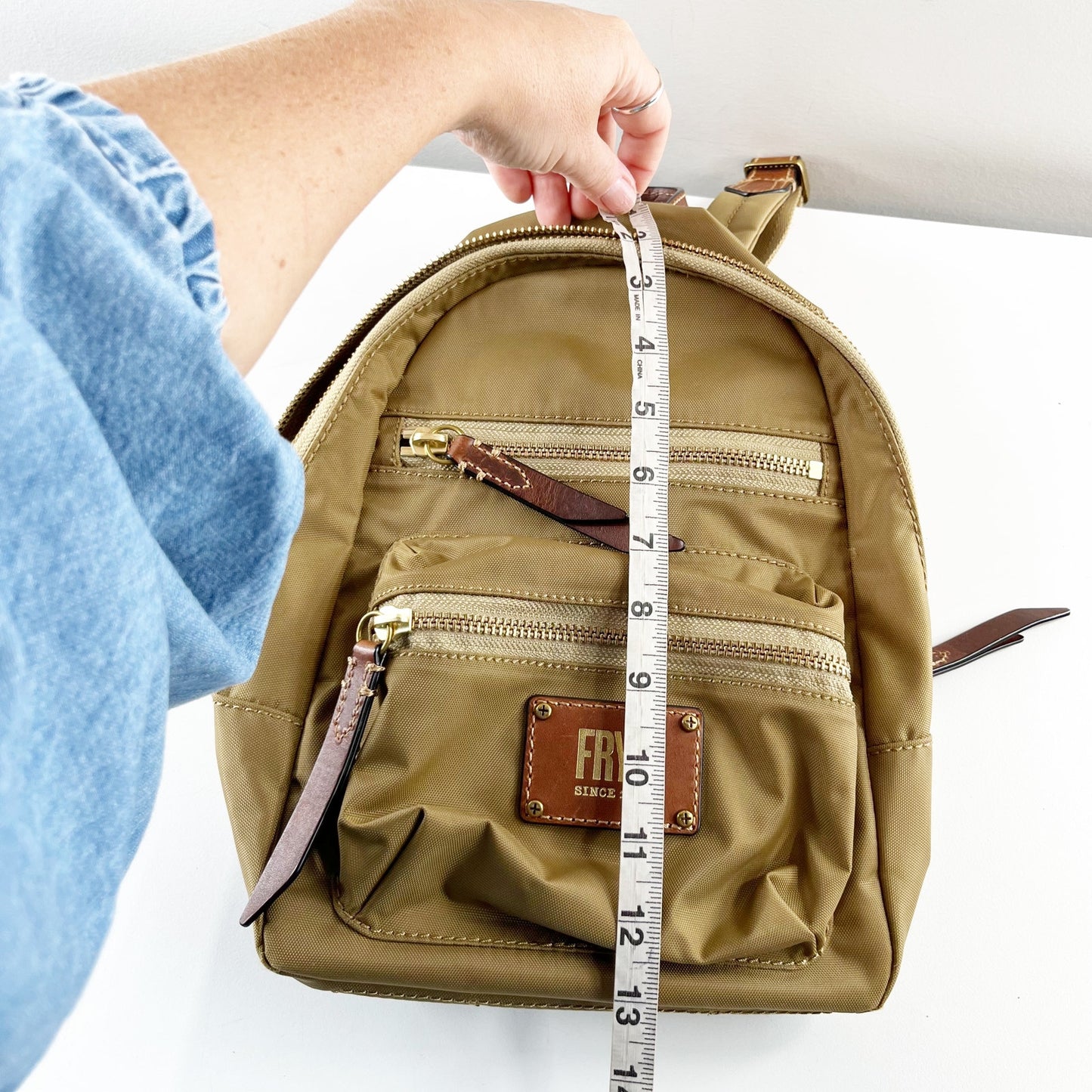FRYE Nylon Backpack Brown