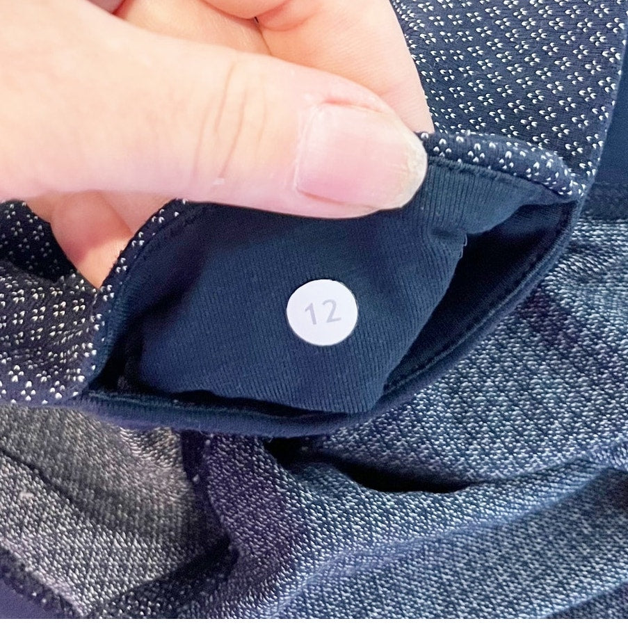 Lululemon Mid Rise Wunder Under Leggings Navy Blue 12