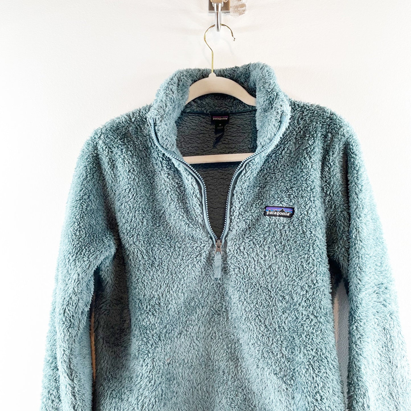 Patagonia Los Gatos 1/4 Zip Fleece Pullover Jacket Sage Green Medium