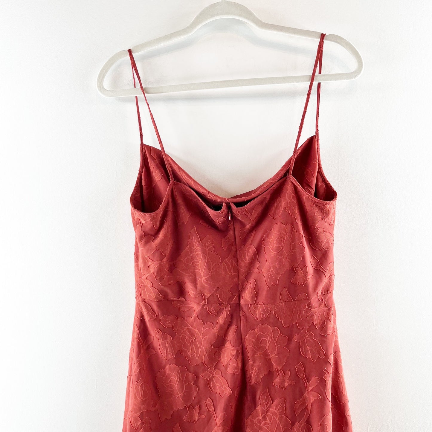 Hutch Anthropologie Kinsey Midi Slip Dress Maroon Wine Red 8