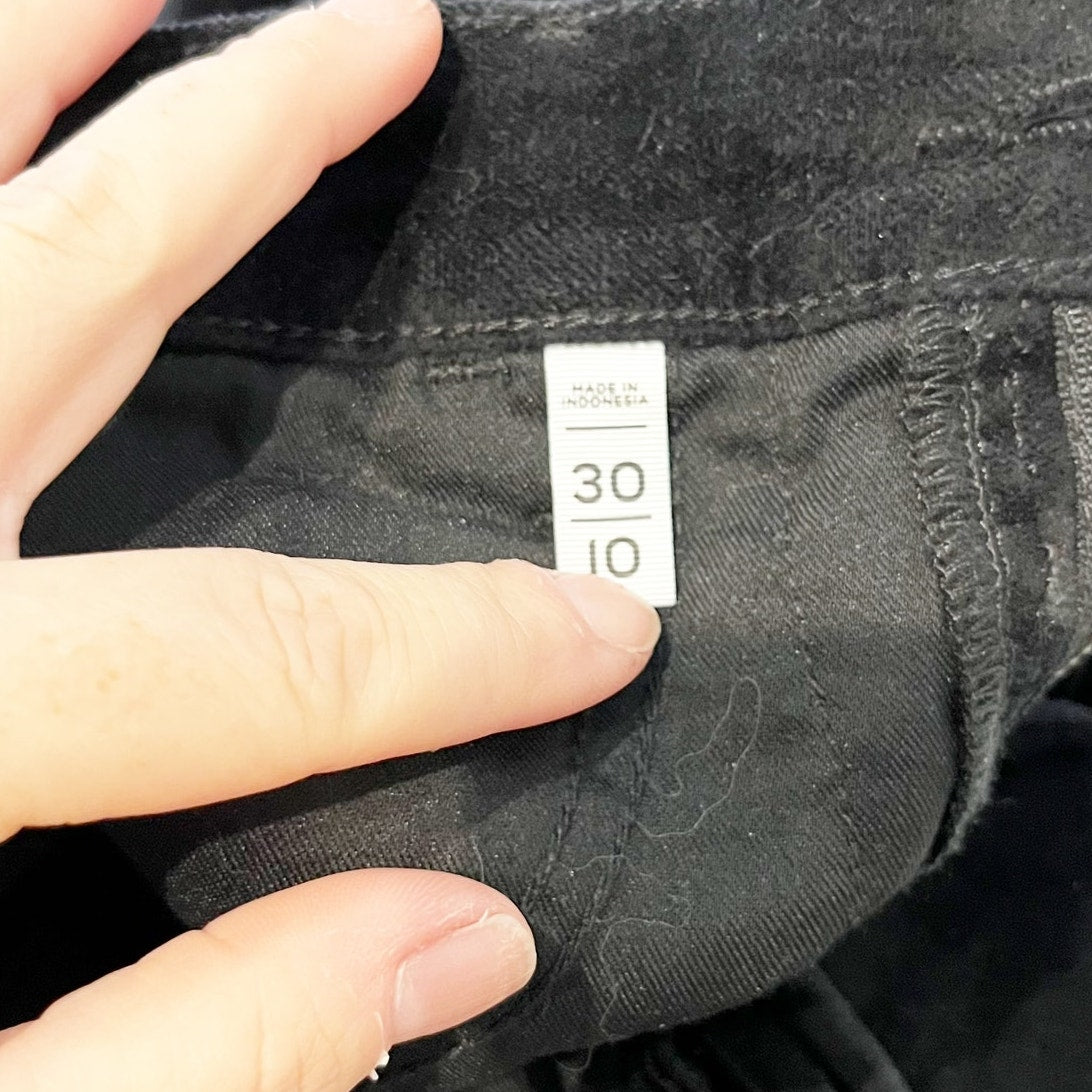 LOFT Curvy Five Pocket Slim Flare Pants in Velvet Black 30 / 10