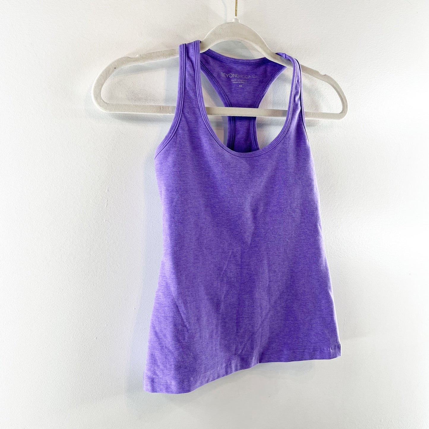 Beyond Yoga Spacedye Step Up Racerback Tank Top Indigo Heather Purple XS