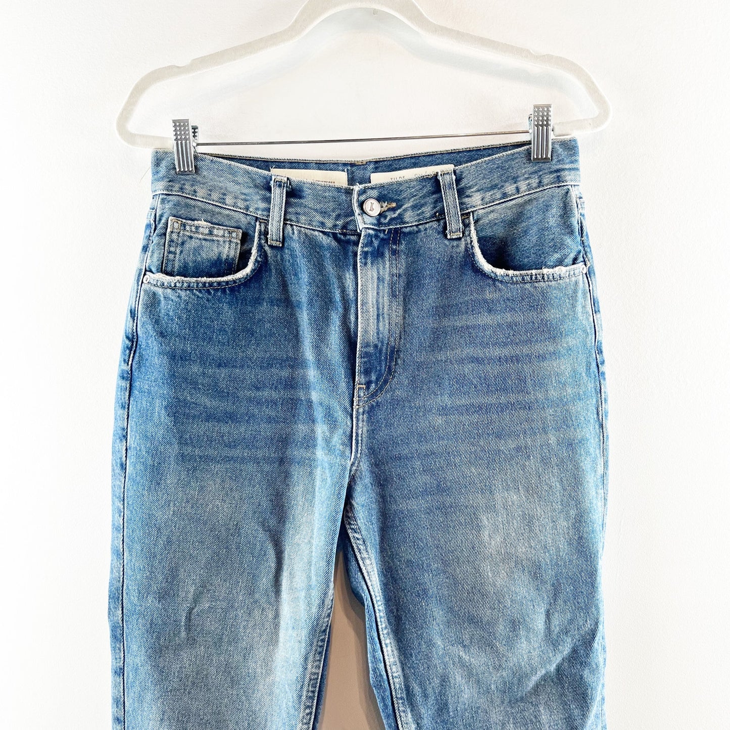 Pilcro and The Letterpress High Rise Tilde Slim Boyfriend Jeans Blue 28 / 6