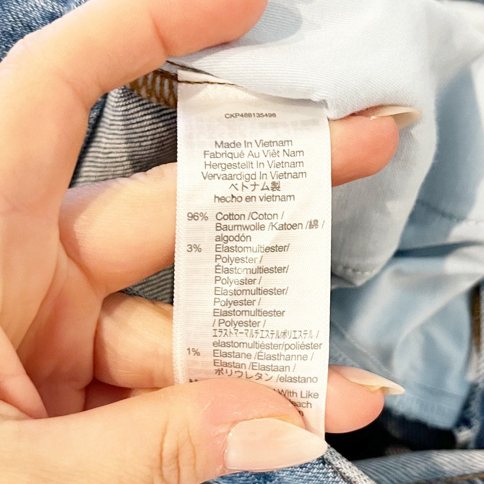 Madewell High Rise Flea Market Flare Jeans in Amaretto Wash Blue 32 / 14