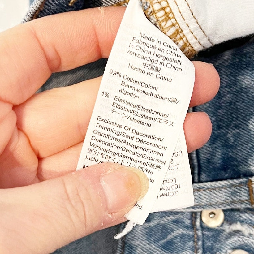 Madewell Mid Rise Cali Demi Boot Cropped Kick Flare Button Fly Jeans Blue 25