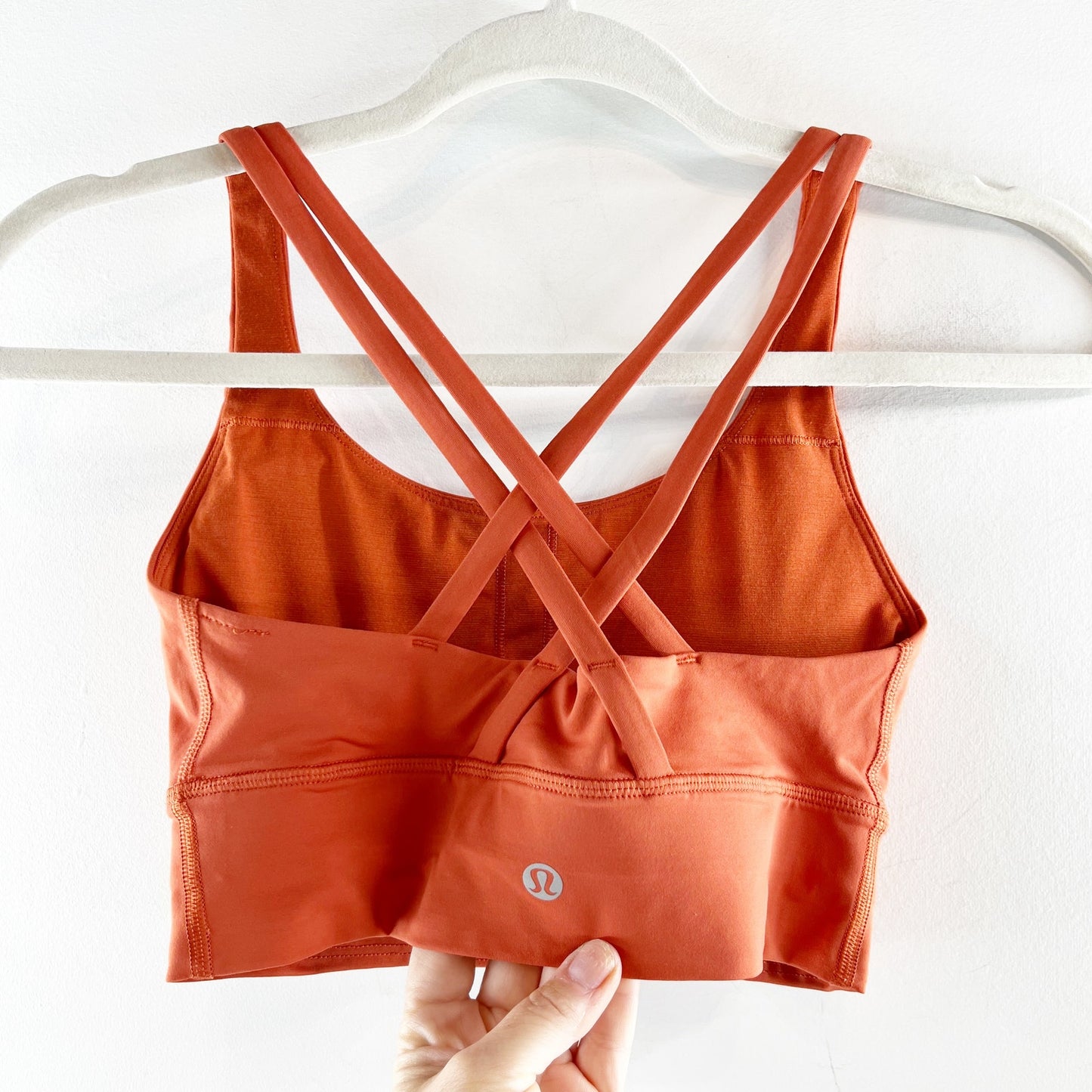 Lululemon Energy Longline Sports Bra Medium Support, B–D Cups Canyon Orange 4