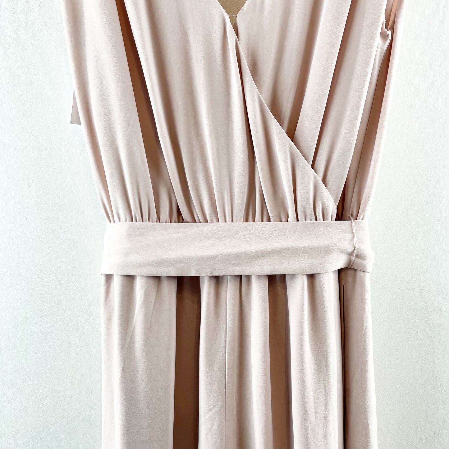 Babaton Aritzia Maximillion V Neck Cropped Wide Leg Jumpsuit Camille Pink Medium
