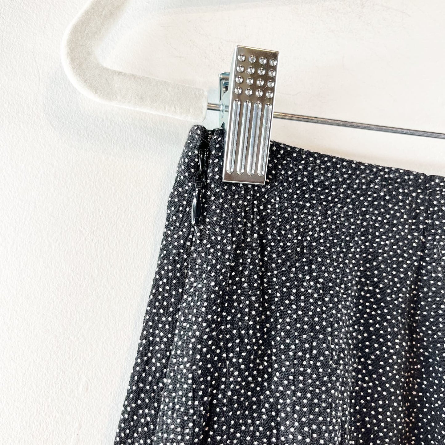 Abercrombie & Fitch Polka Dot Ruffle Hem Mini Skirt Black Medium