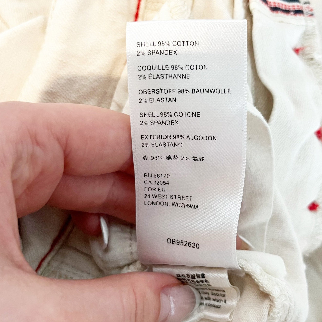 Pilcro and the Letterpress Slim Boyfriend High Rise Button Fly Shorts Cream 30