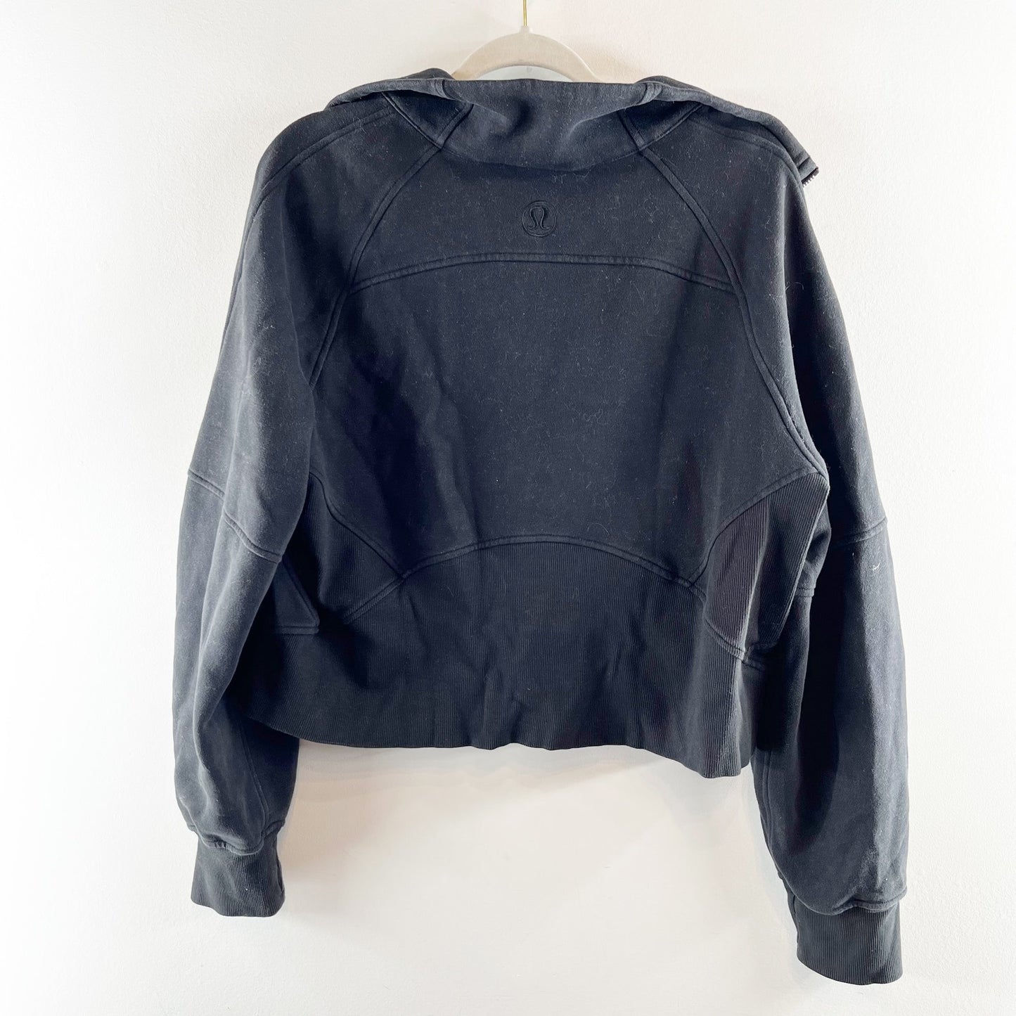 Lululemon Scuba Oversized Funnel Neck Half Zip Sweatshirt Black Medium Large