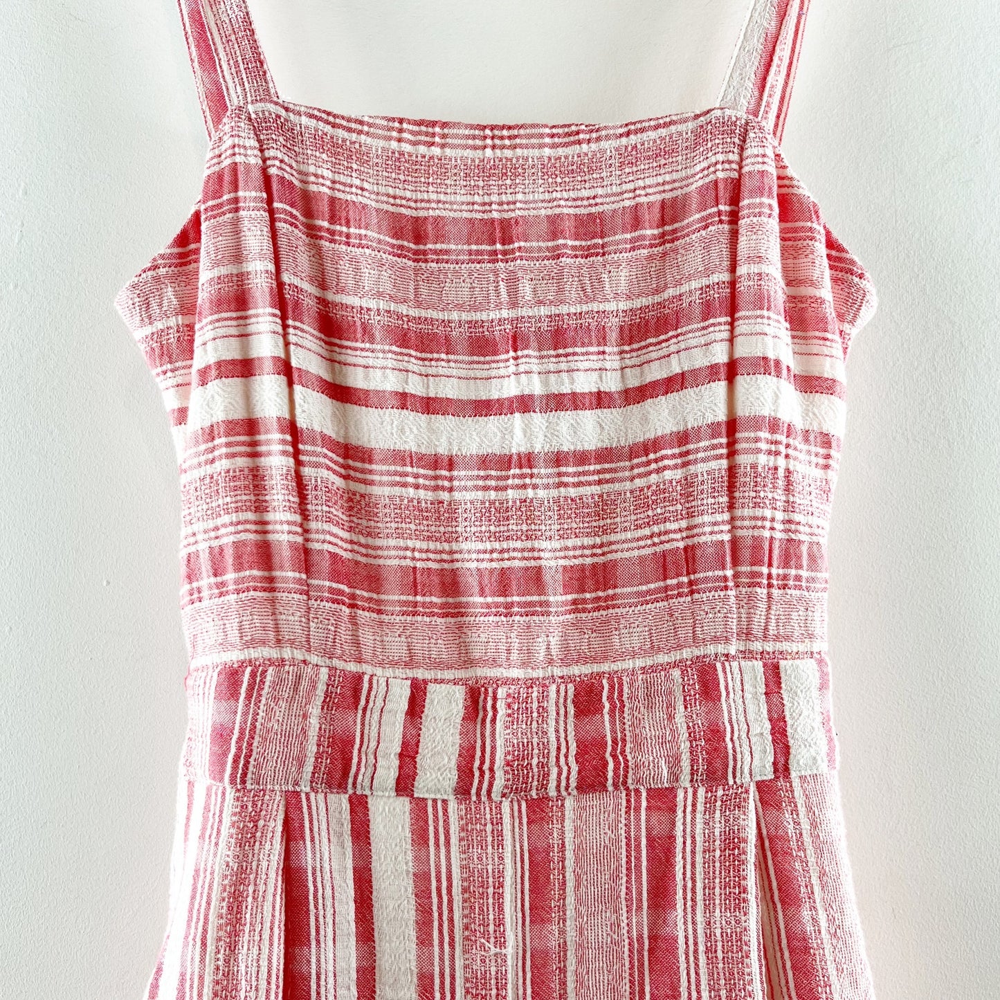Lulus Sleeveless Coastal Living Red Striped Tie Back Wide Leg Jumpsuit Pink XS