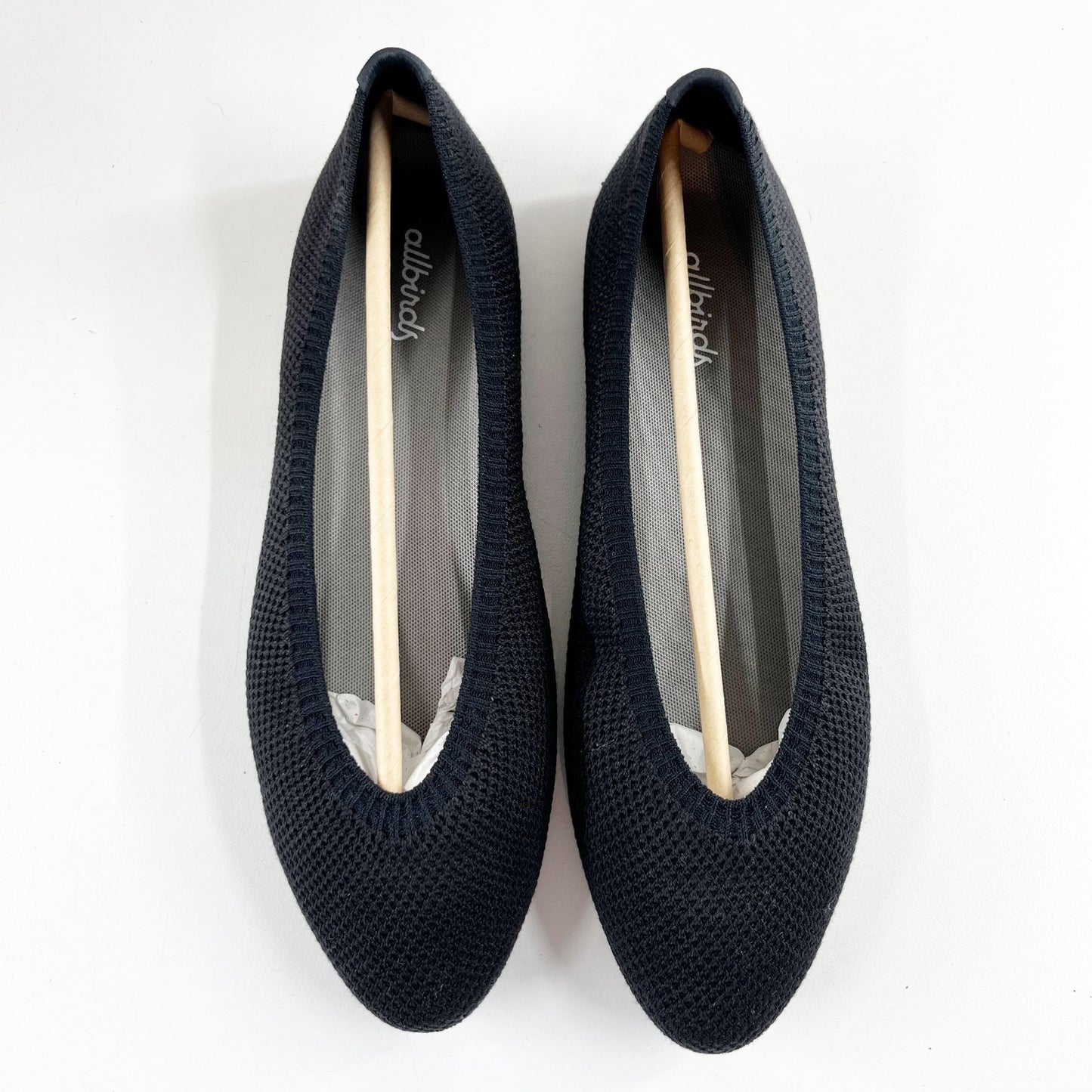 Allbirds Tree Breezer Point Ballet Knit Flats Black 7