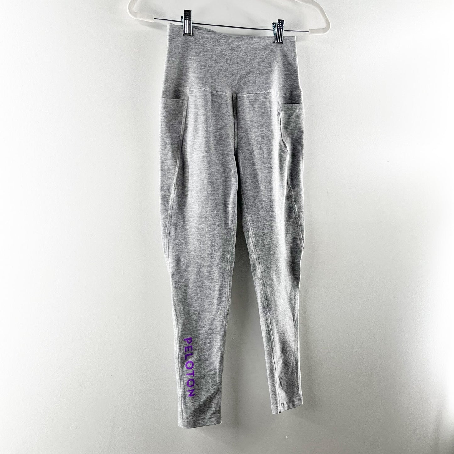 Beyond Yoga X Peloton High Rise Spacedye Side Pocket Leggings Gray Medium