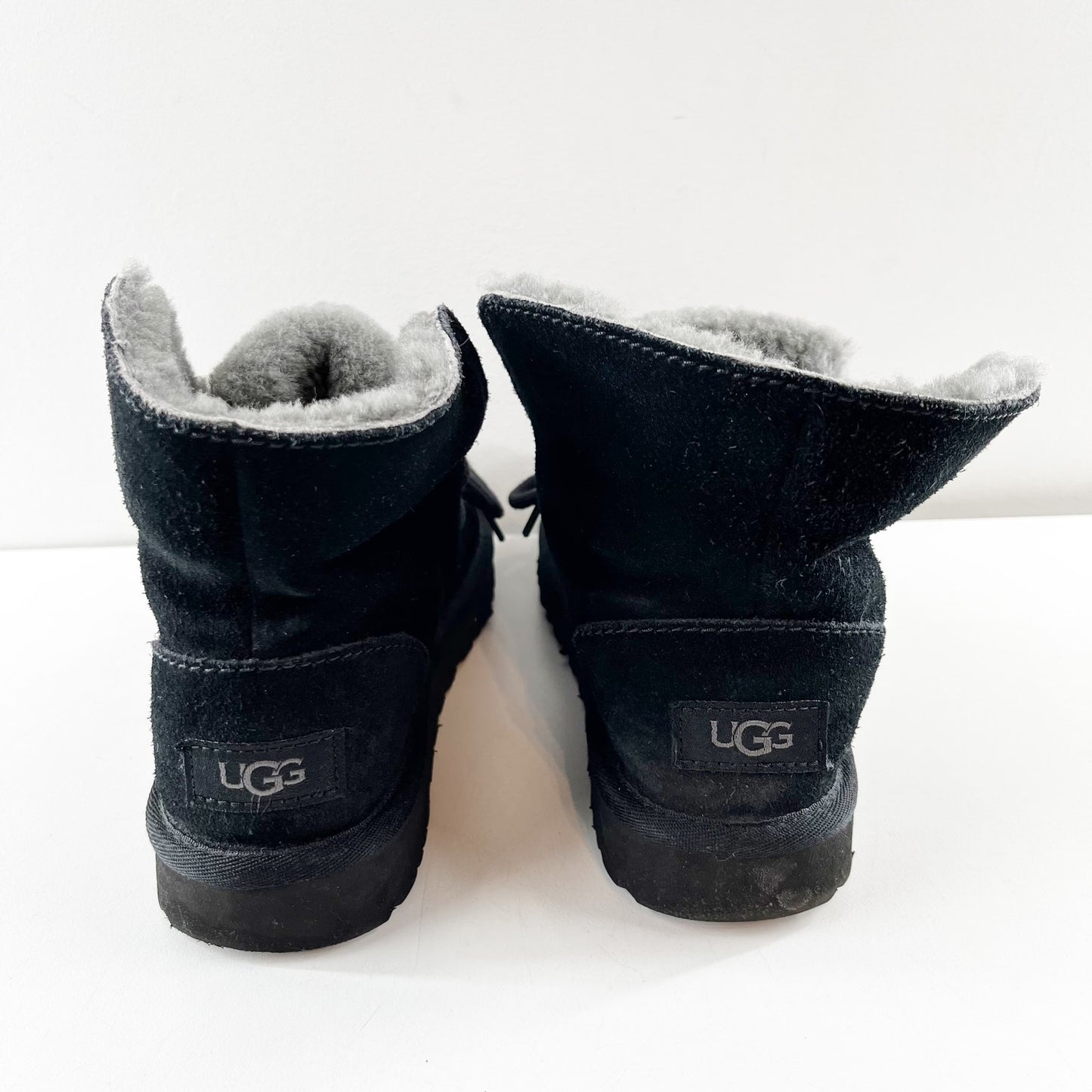 Ugg Diara Foldover Sherpa Ankle Boots Booties Black 7