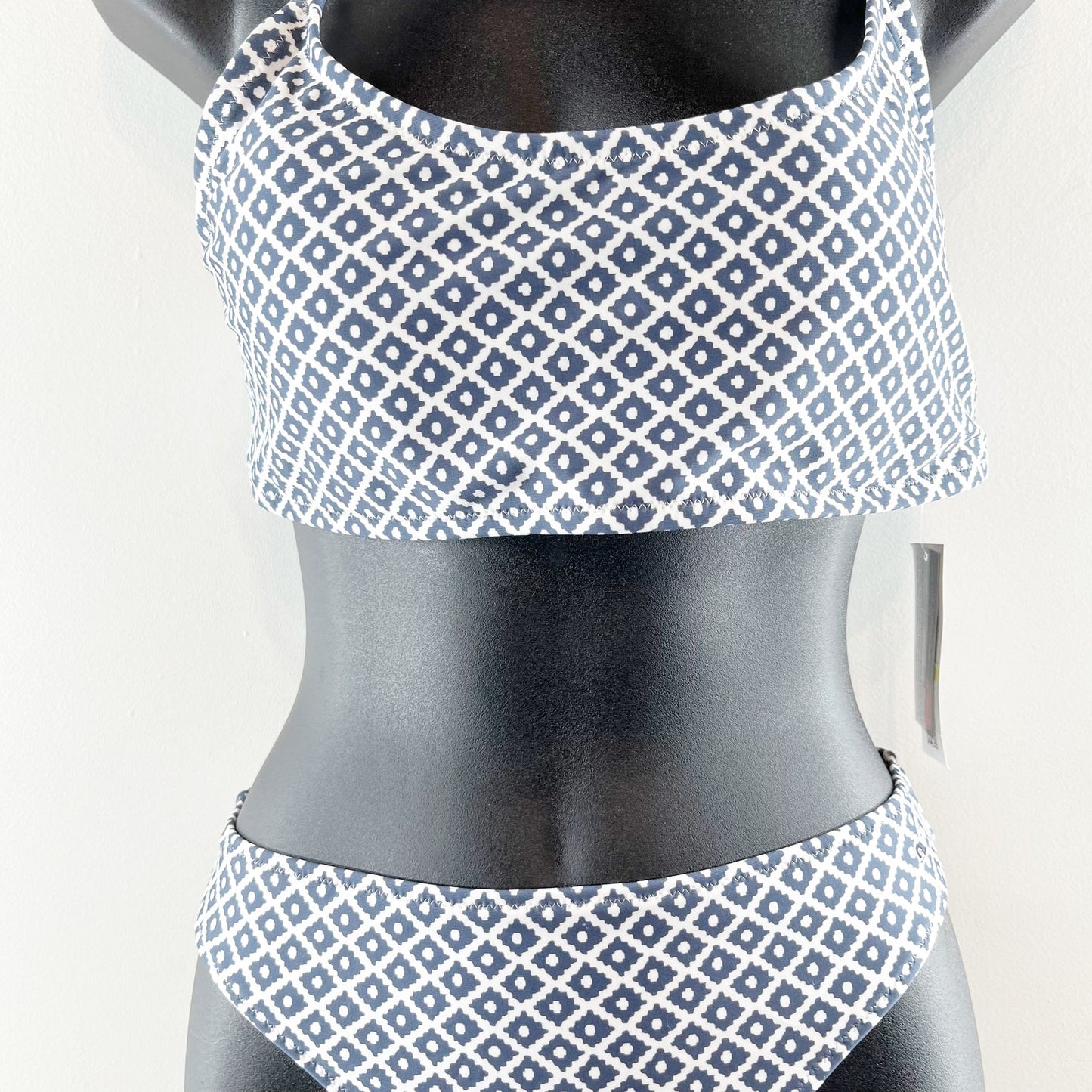 Vineyard Vines Cape Geo Bikini Top & Bikini Bottom Swim Set Faded Indigo Medium