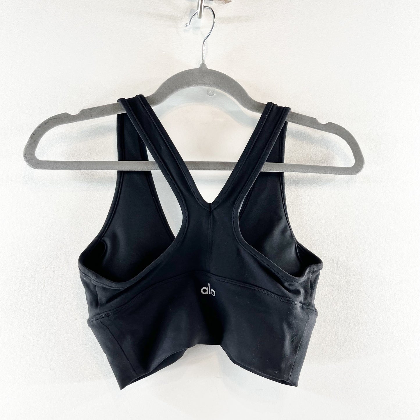 Alo Wild Thing Racerback Ruched Sports Bra Black XS