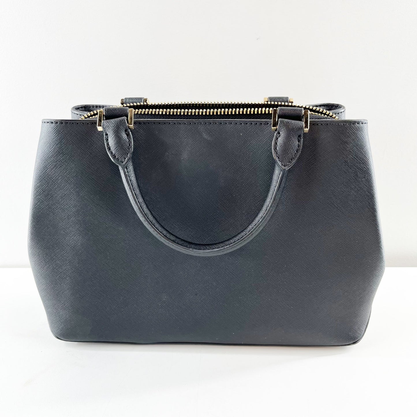 Michael Kors Florence Leather Satchel Purse Black