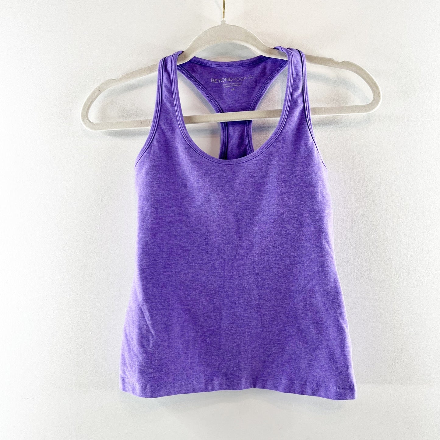Beyond Yoga Spacedye Step Up Racerback Tank Top Indigo Heather Purple XS