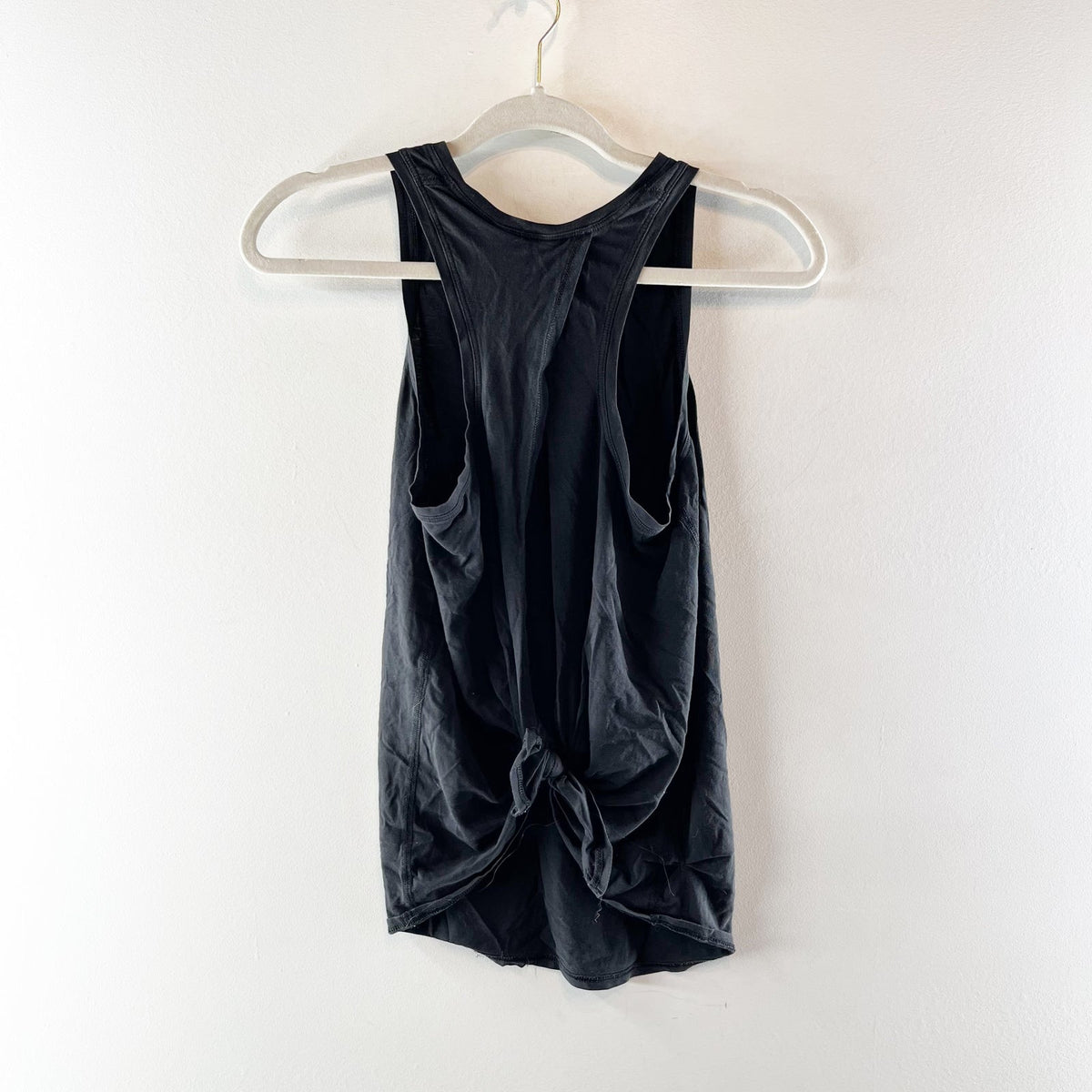 Lululemon All Tied Up Pima Cotton Workout Tank Top Black Small