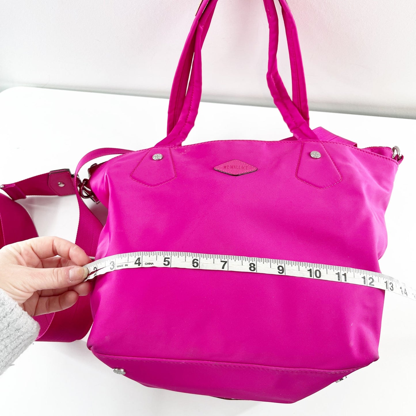 MZ Wallace Soho Nylon Tote Bag Purse Hot Pink