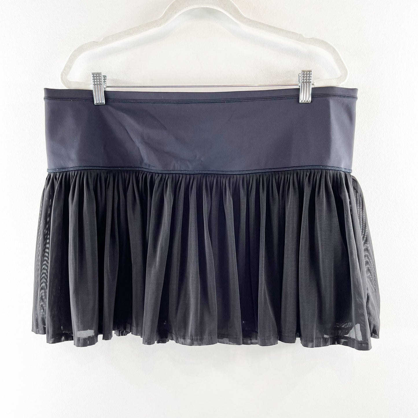 Athleta A Game Mesh Skirt Skort 13.5" Tennis Golf Active Black XL
