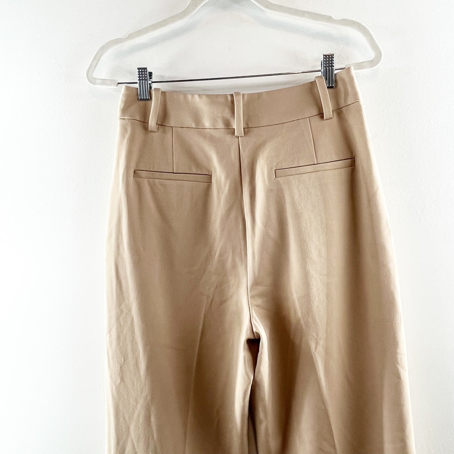 Favorite Daughter High Rise Pleated Wide Leg Trouser Pants Tan Beige 10
