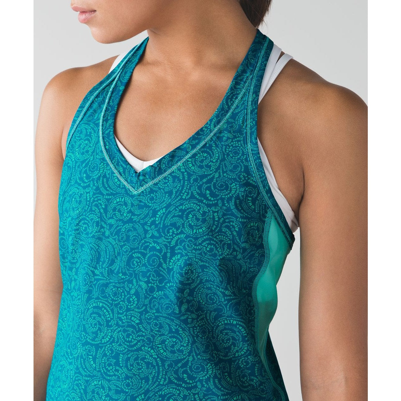 Lululemon Fast Lane Singlet Racerback Tank Top Foil Teal Green Small