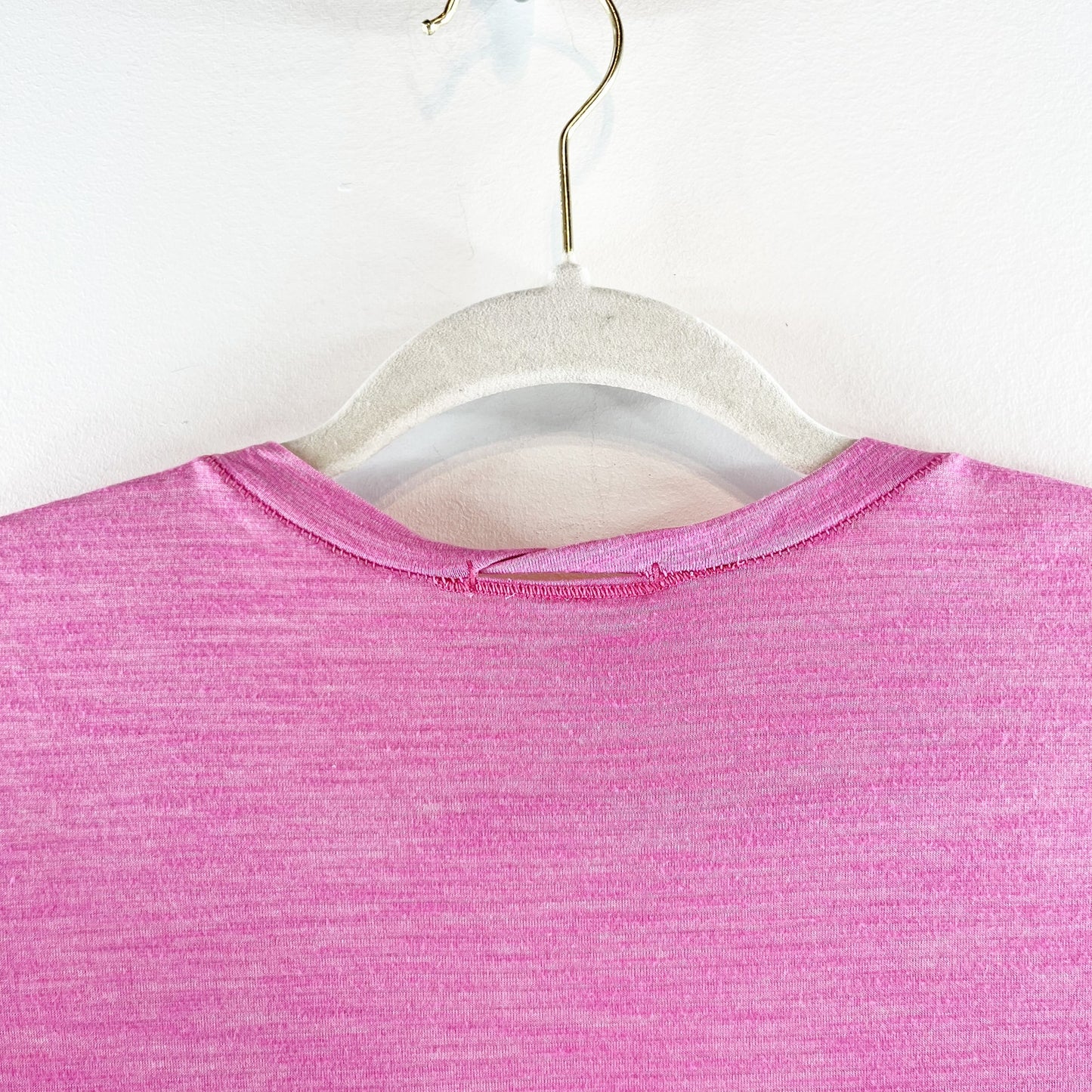 Lululemon What The Sport Short Sleeve V-Neck Tee Heathered Pink Paradise Small