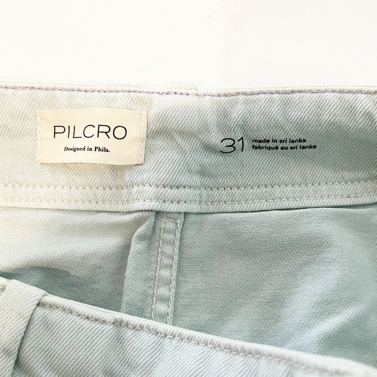 Anthropologie Pilcro Eventide High Rise Wide Leg Chino Trouser Pants Green 31